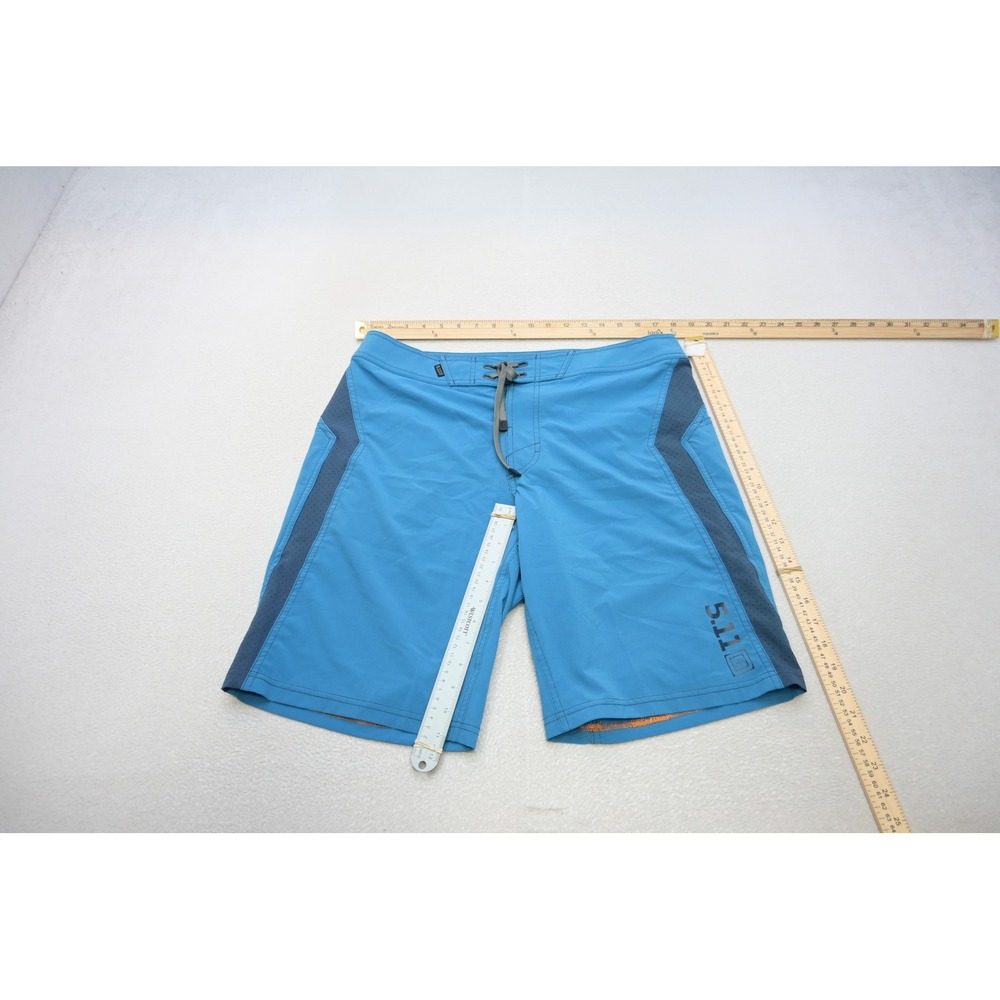 5.11 Tactical Board Shorts Mens 34 Blue Mesh Panel Ripstop Swim Trunks Excellent